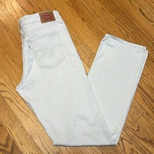 Levi's Bone 505 Classic Straight Fit Zip Denim Jeans Jan 2017 Women's W/28 L/32